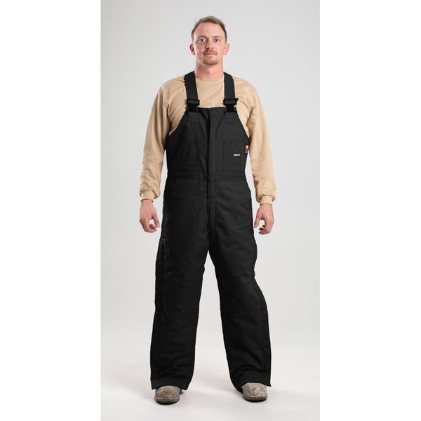 Berne Flame Resistant Deluxe Bib Overall, Black - 2XL FRB05BKR520